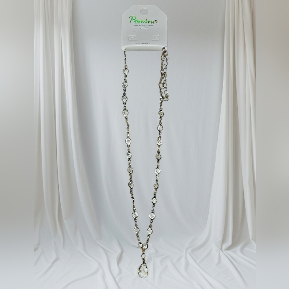 Pomian Golden  Crystal Necklace